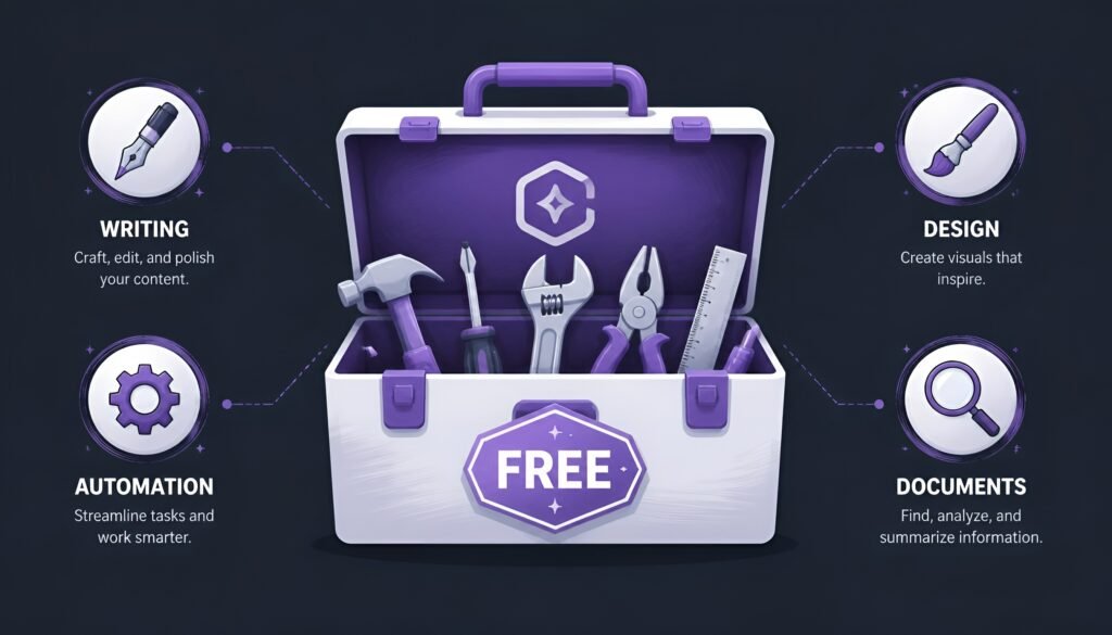 Best free AI tools for business 2026 - sorted by job, ChatGPT, Canva, Zapier, Claude