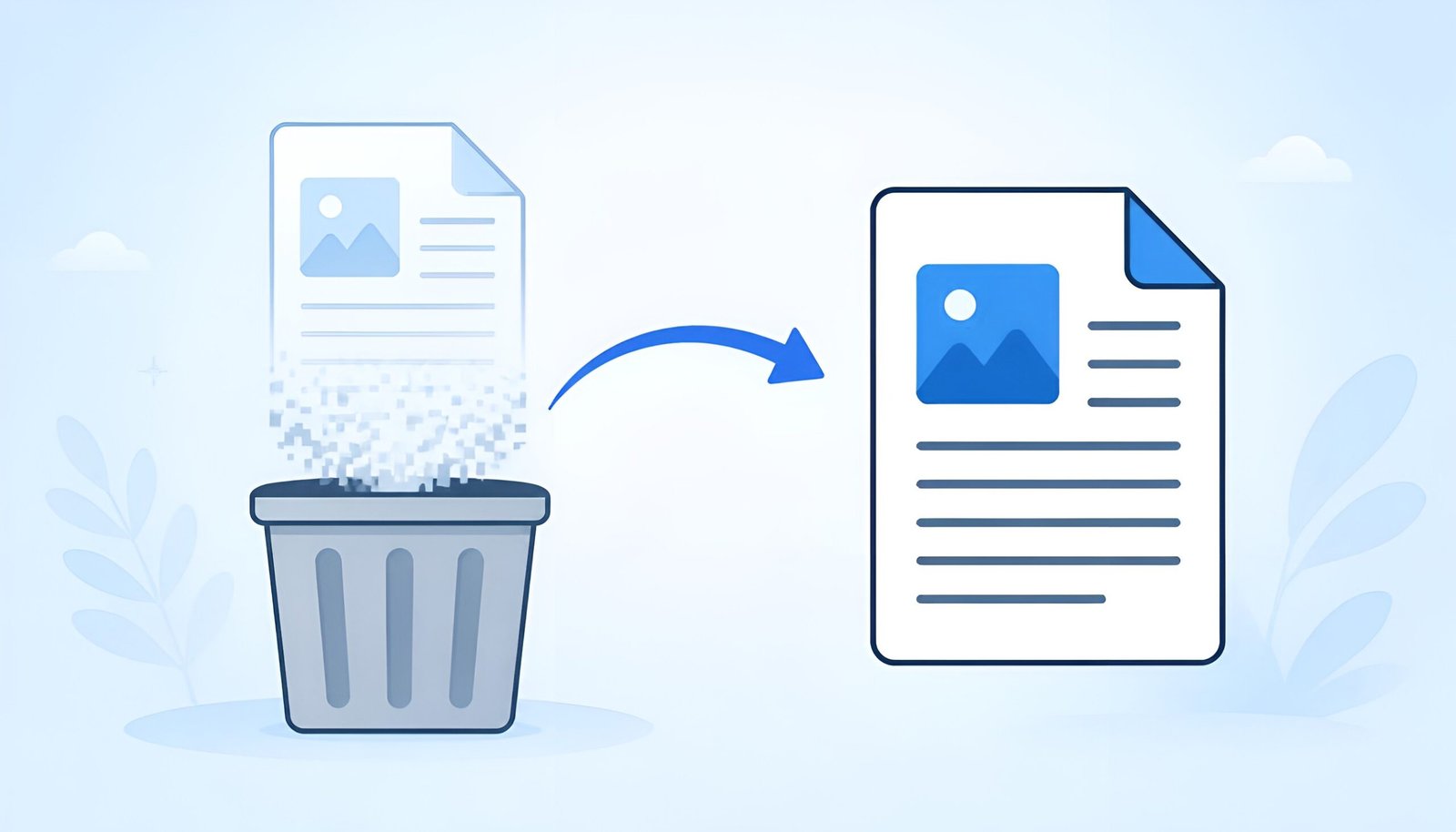 folder with magnifying glass revealing a recovered file icon