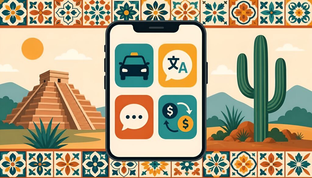Best apps for Mexico travel including DiDi, Google Translate, and WhatsApp